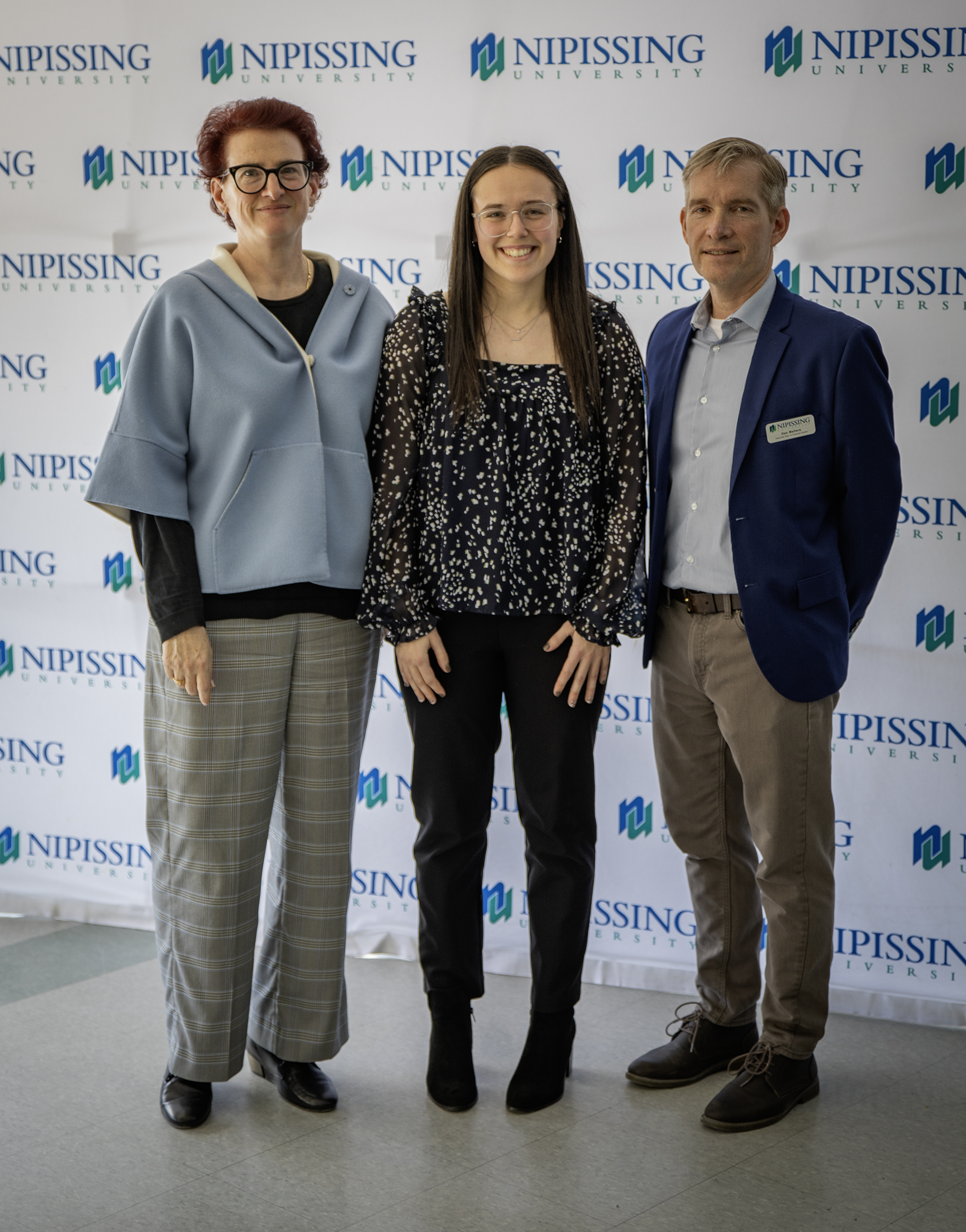 3MT winner Cassidy Brooks with Ann-Barbara Graff and Dan Walters