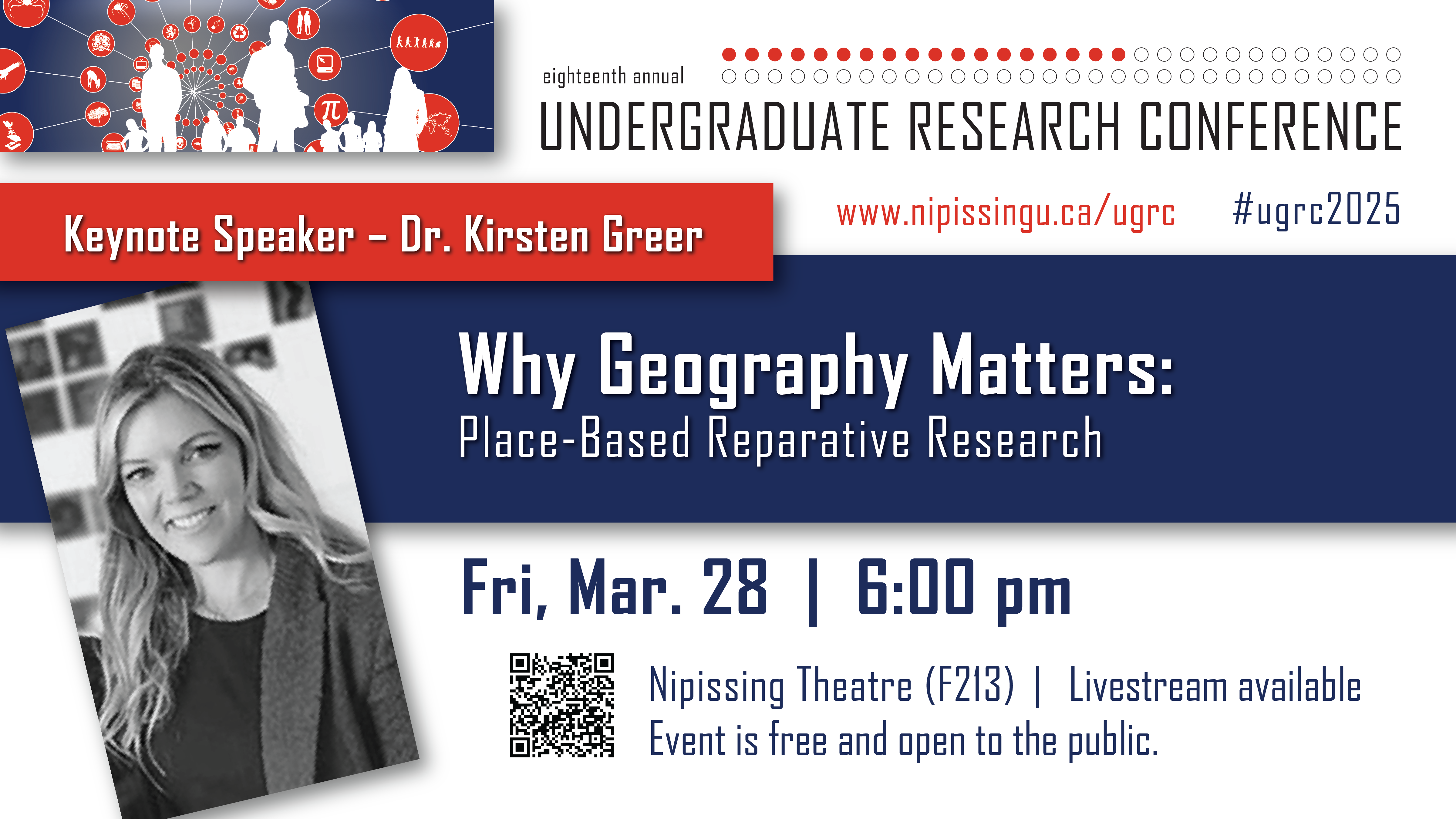 UGRC Keynote speaker poster with event information 