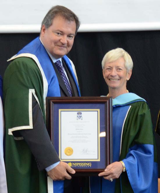 Sandy Foster received honorary doctorate