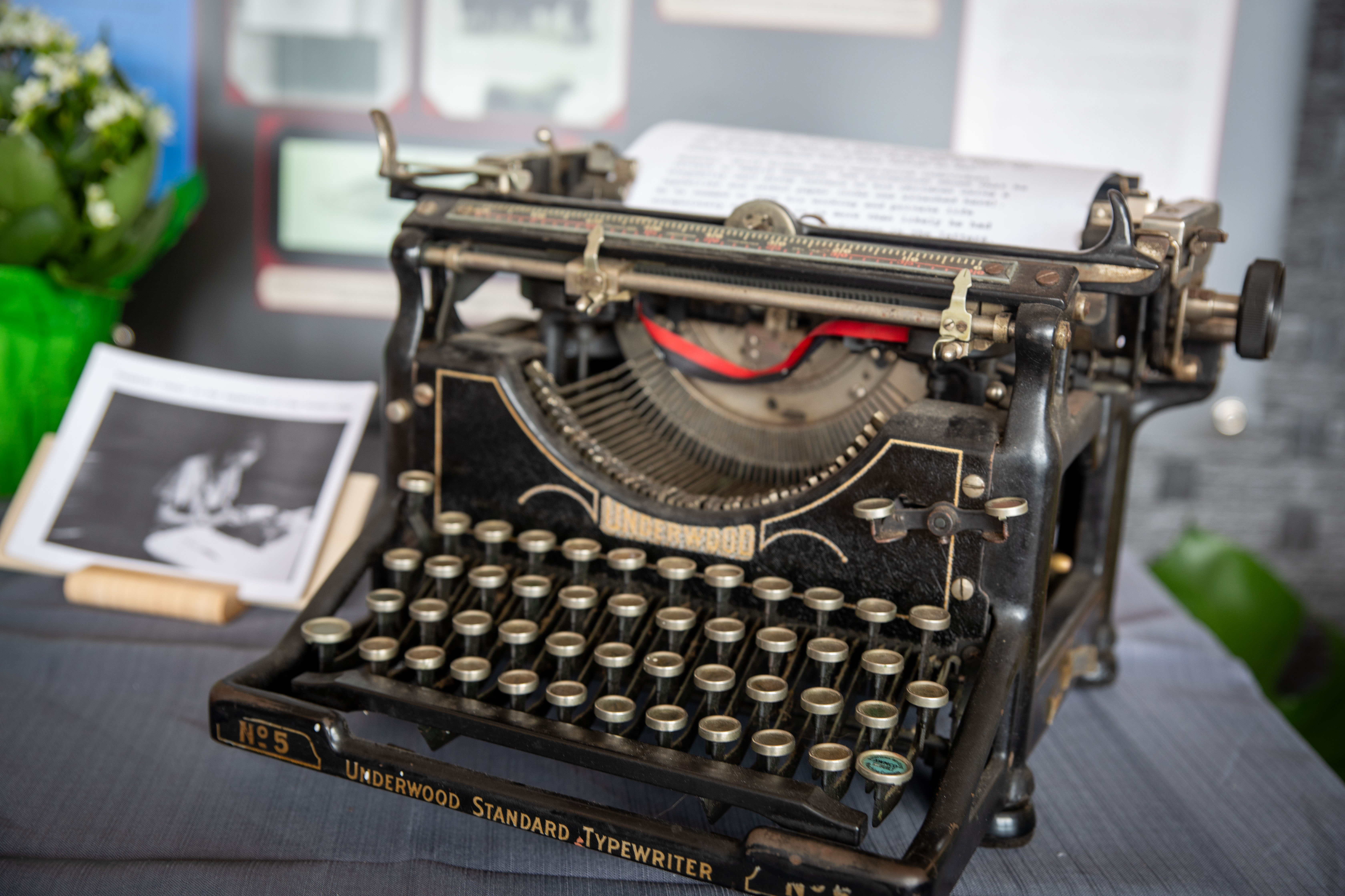 A vintage typewriter from the recent Ricker Exhibit 