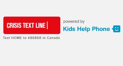 crisi text line text home to 686868 in Canada