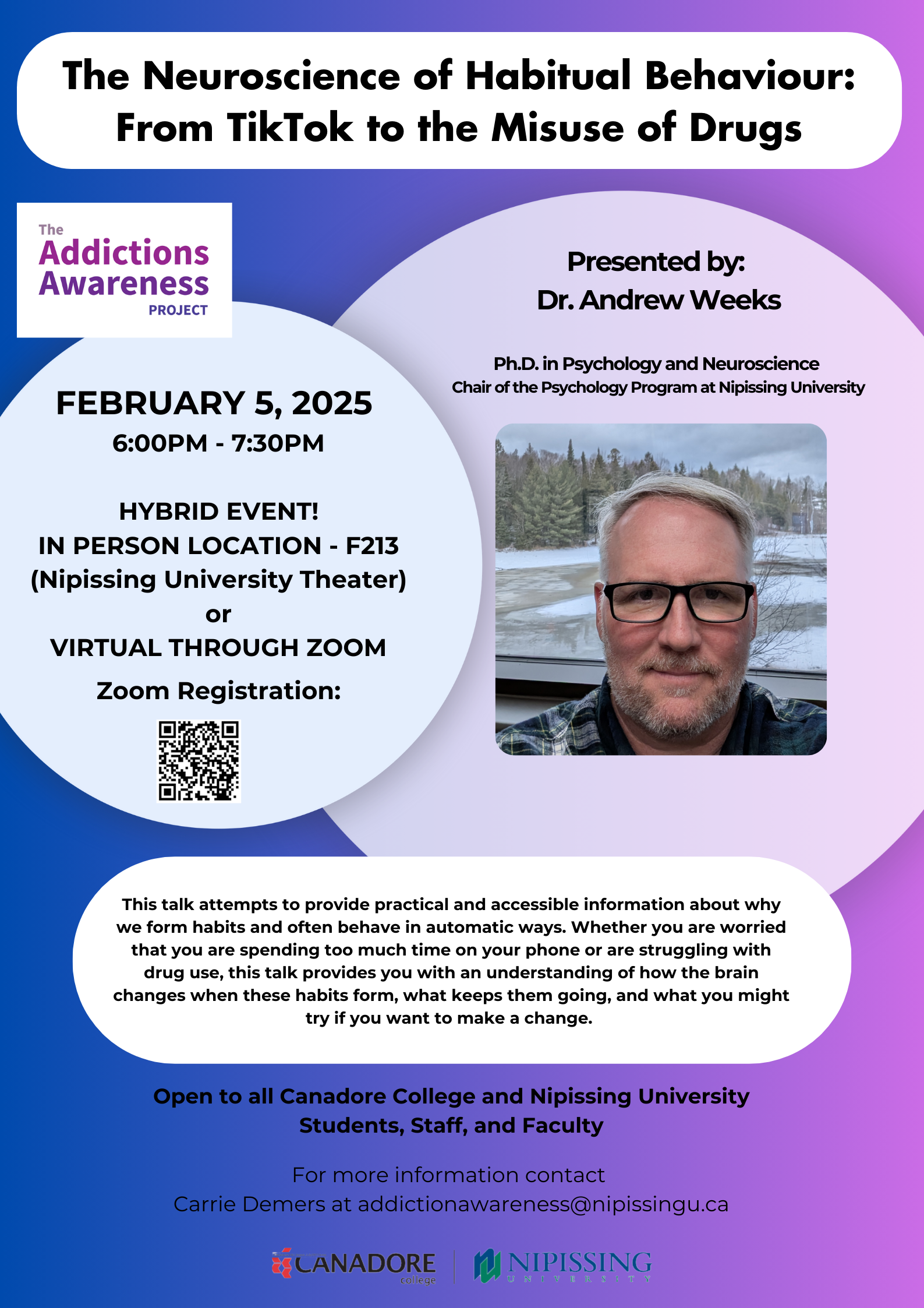 Neuroscience Poster with event information