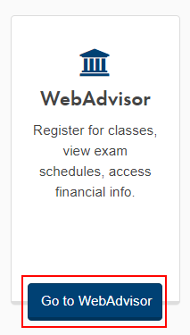Click the "Go to WebAdvisor" button on my.nipissingu.ca