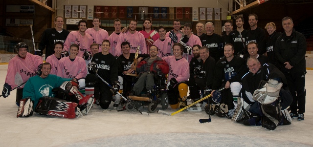 faculty, staff  and fourth-year BPHE student hockey teams