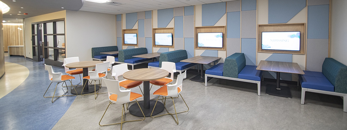 The Lounge in the Teaching Hub at Nipissing University