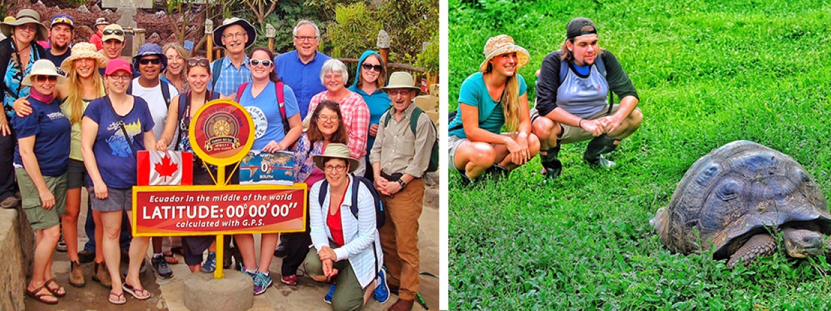 students on a Biology Field Camp in the Galapagos Islands