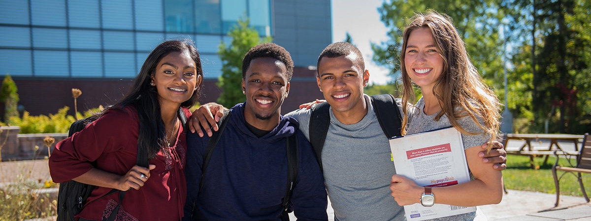 four students on camps