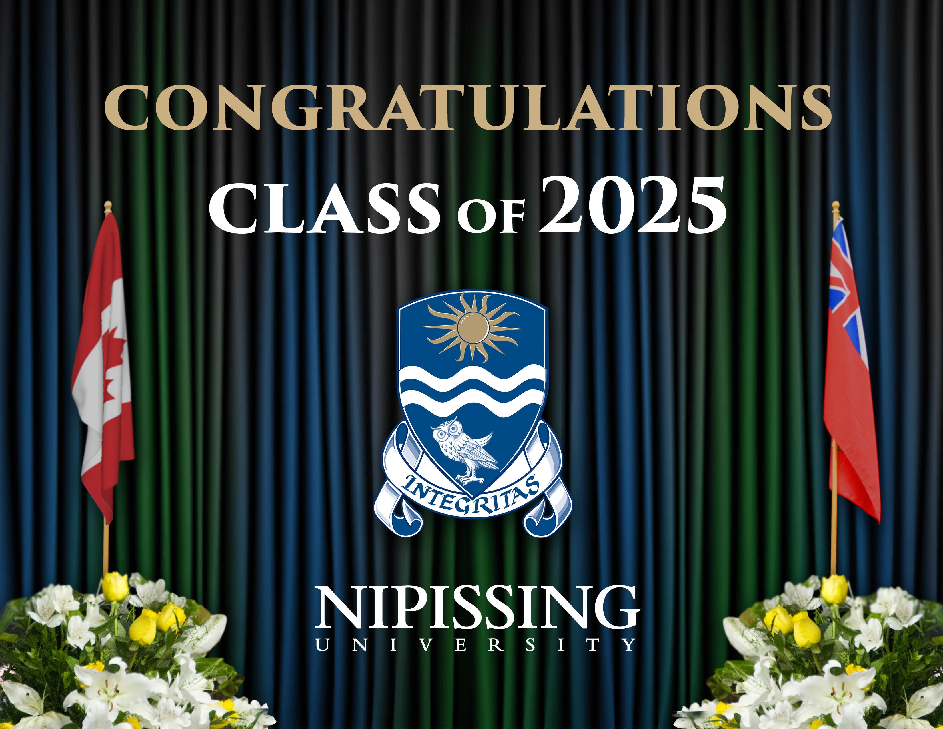 Class of 2025 Sign Congrats Curtain