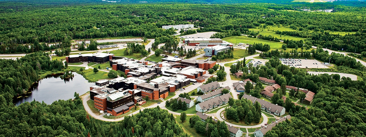 Aerial shot of campus