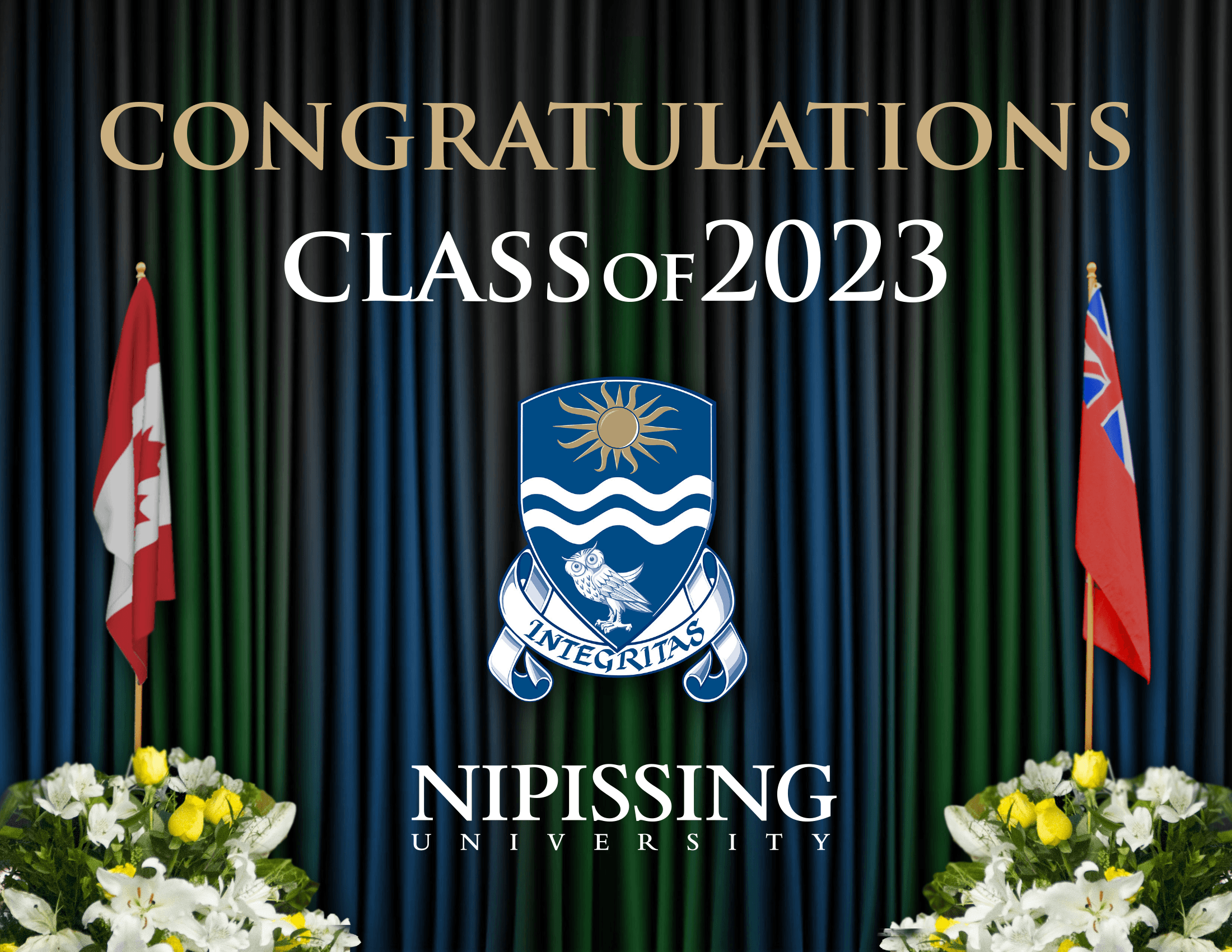 Class of 2023 Convocation Lawn Sign Congrats Curtain