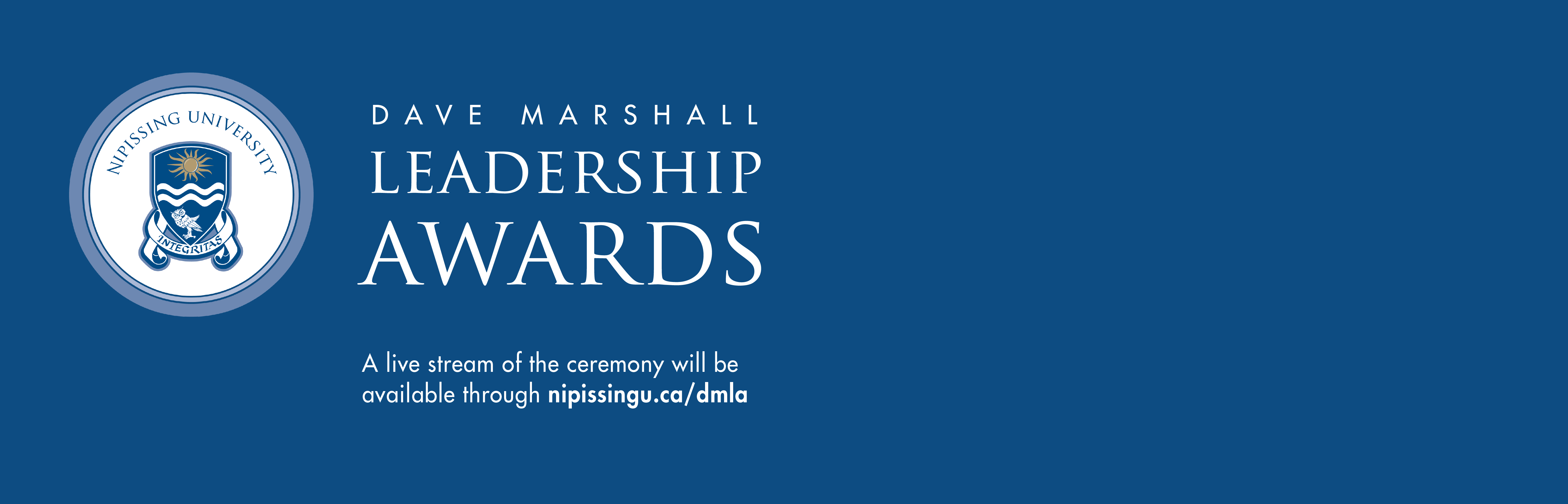 Dave Marshall Logo and event link on a blue background 