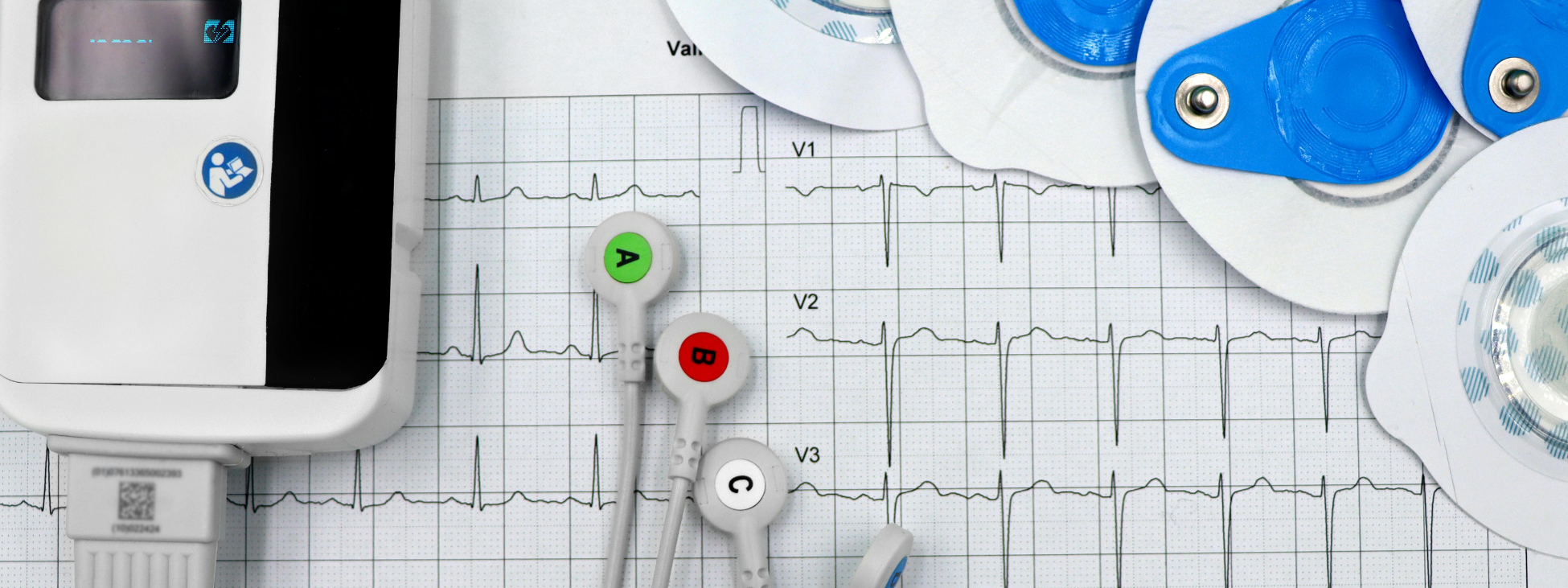 Close up of heart monitor equipment