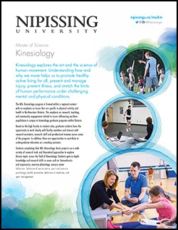 Master of Science in Kinesiology program brochure