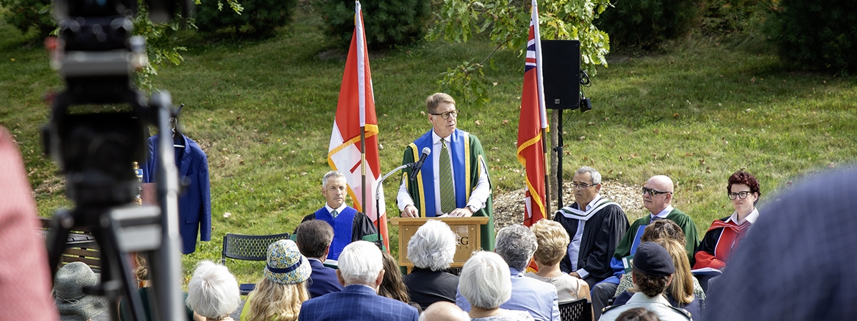 Dr. Scott Russell at the Nipissing Chancellor Ceremony