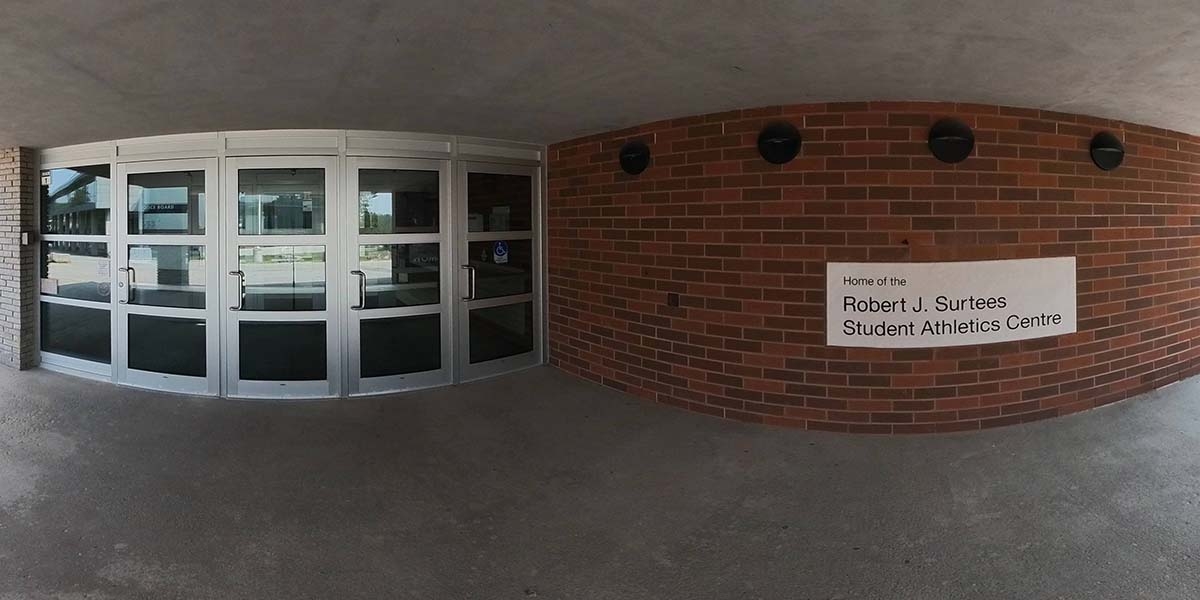 Athletics Centre entrance fish eye