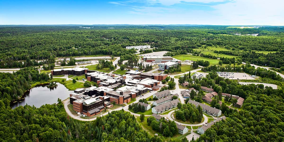 Nipissing campus aerial photo