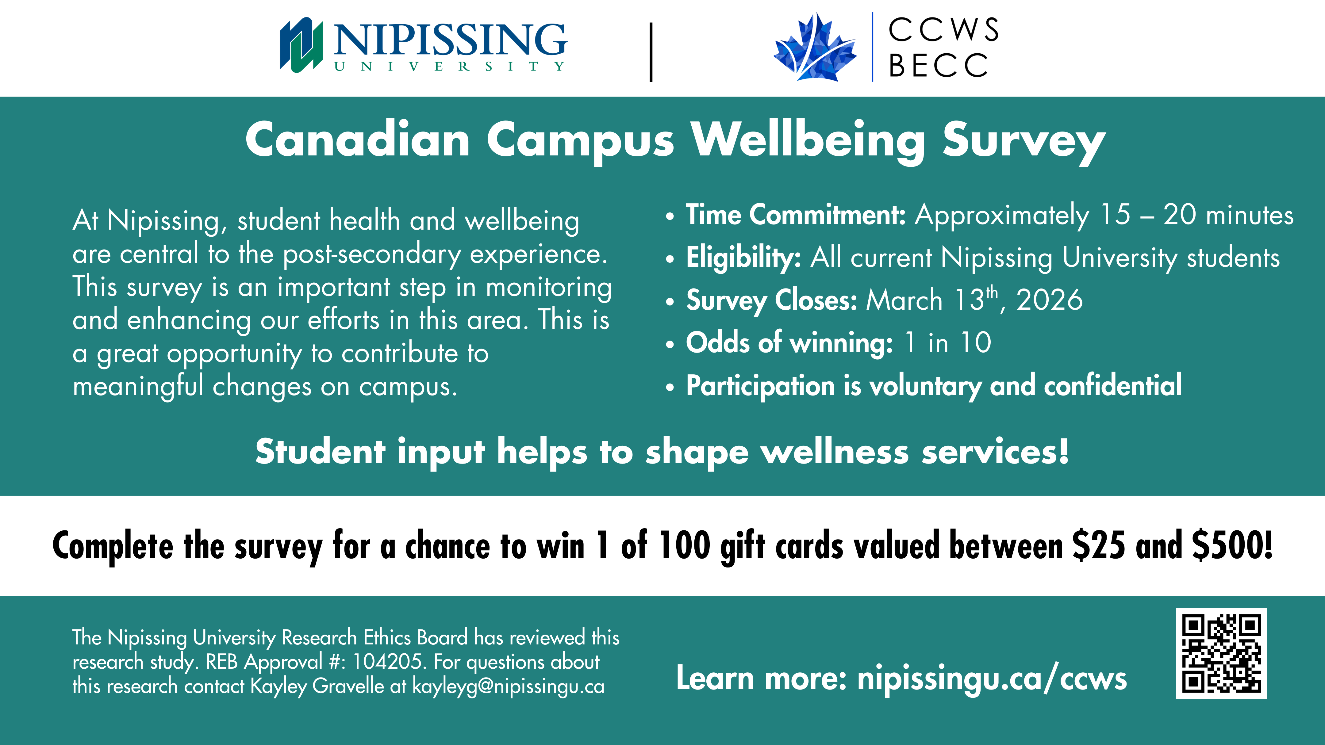 Canadian Campus Wellbeing Survey Poster