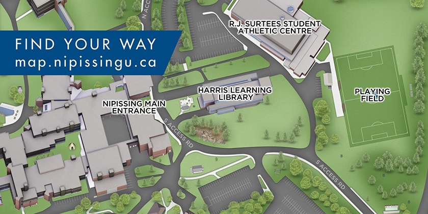 Find your way around campus using our interactive 3D map