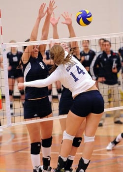 Photo of Lakers women's volleyball game