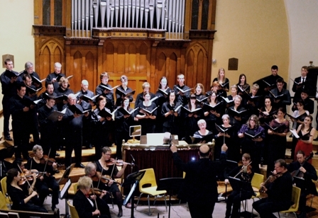 Photo of Near North Voices choir members performing in a church