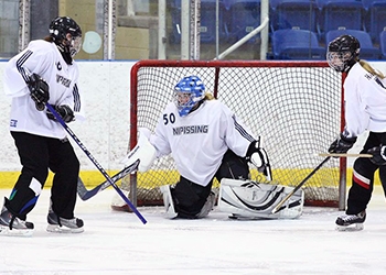 Ringette Goalie save