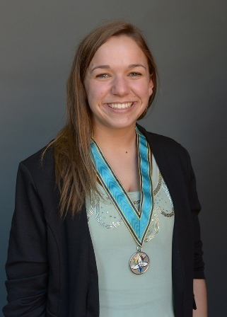 Haleigh Wiggins with medal