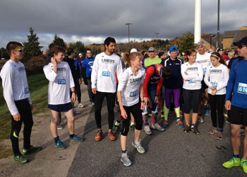Photo of men's and women's Lakers Cross-Country Running squads