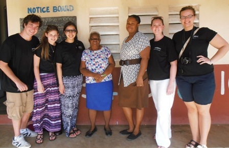 Photo of NU students in Jamaica