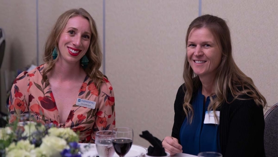 Alumni President Laurel Muldoon and Vice President Melissa MacNabb