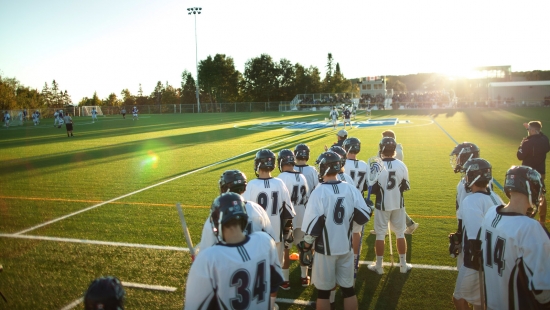 Lacrosse team at field