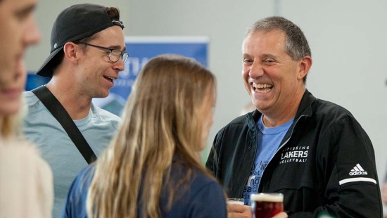 Alumni Beer Tasting socializing