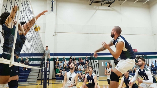 Men's Volleyball action