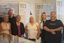 Group photo at the opening of Nbissing Guides exhibit. 