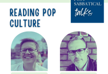 Post-Sabbatical Talk: Reading Pop Culture, with Wendy Peters and Stephen Connor
