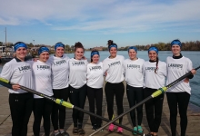 Women's Rowing Crew on dock