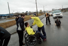 Kevin Salzman getting a medal