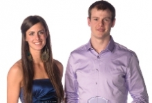 Lucia DeMarco and Scott Coulthard with trophies