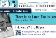 UGRC 2026 Keynote Address by Dr Stephen Connor, entitled, "There Is No Later. This is Later: History Without Distance." Scheduled Friday, March 27th at 6 p.m.