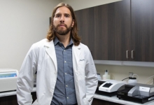 Dr. Steven Arnocky in his lab.
