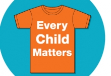 Every Child Matters Logo, orange T shirt