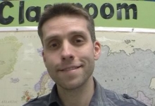 Joe Grabowski in classroom