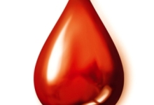 Digital illustration of red droplet