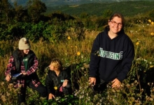 Photo of Biology students out in nature