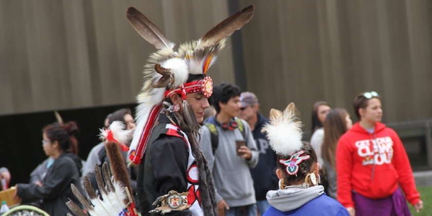 Students from Nipissing, Canadore and Community High School Participate in Welcome Powwow​